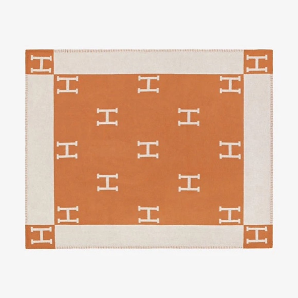Hermès Pumpkin Avalon Blanket